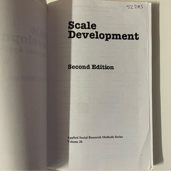 Scale Development Theory & Applications 2nd Ed. by Robert F. DeVellis Paperback - Picture 4 of 8